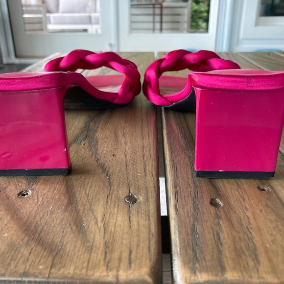 Fuchsia Sandals (matching dress listed) Size 10 - Picture 2 of 3